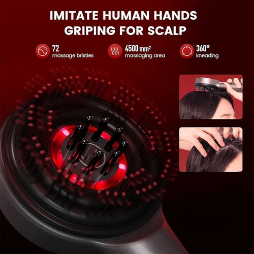 Scalp Massager Brush (Red) – فرشاة تدليك فروة الرأس (حمراء)