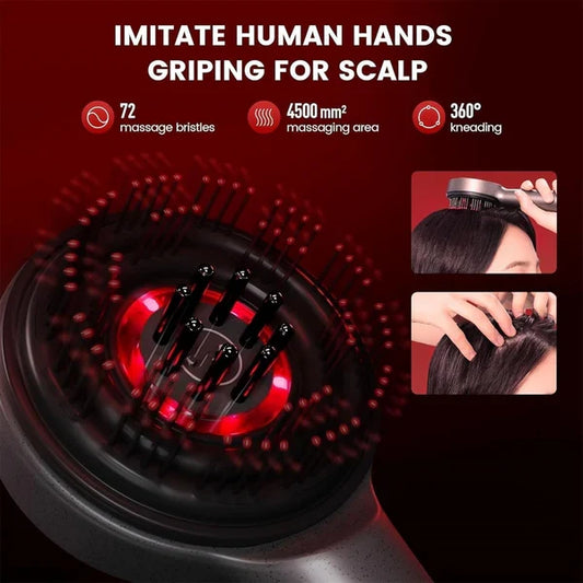 Scalp Massager Brush (Red) – فرشاة تدليك فروة الرأس (حمراء)