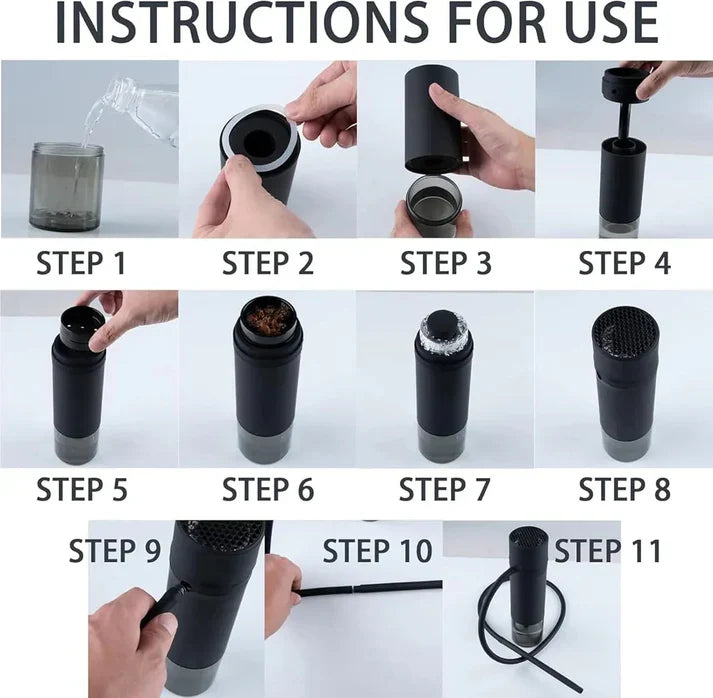 "Portable Car Hookah | Travel Shisha with Cup Holder"